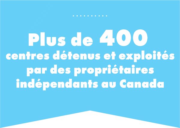 Plus de 400 centres détenus et exploités par des propriétaires indépendants au Canada